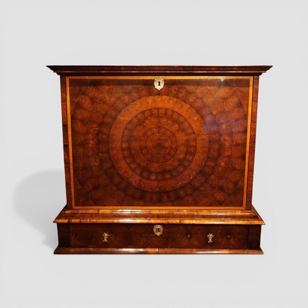 Furniture William & Mary Oyster Walnut Escritoire Circa 1680 photo