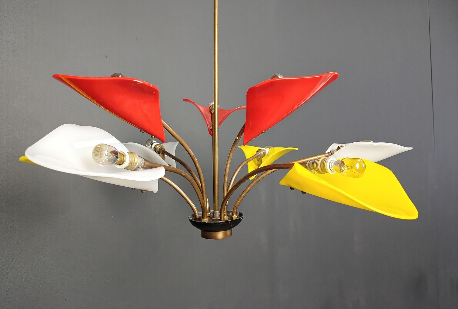 Lighting Vintage Multi Colour Italian Chandelier, 1960s photo