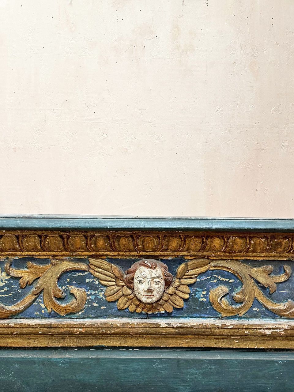 Beautiful Painted Bench, 1800s photo for sale