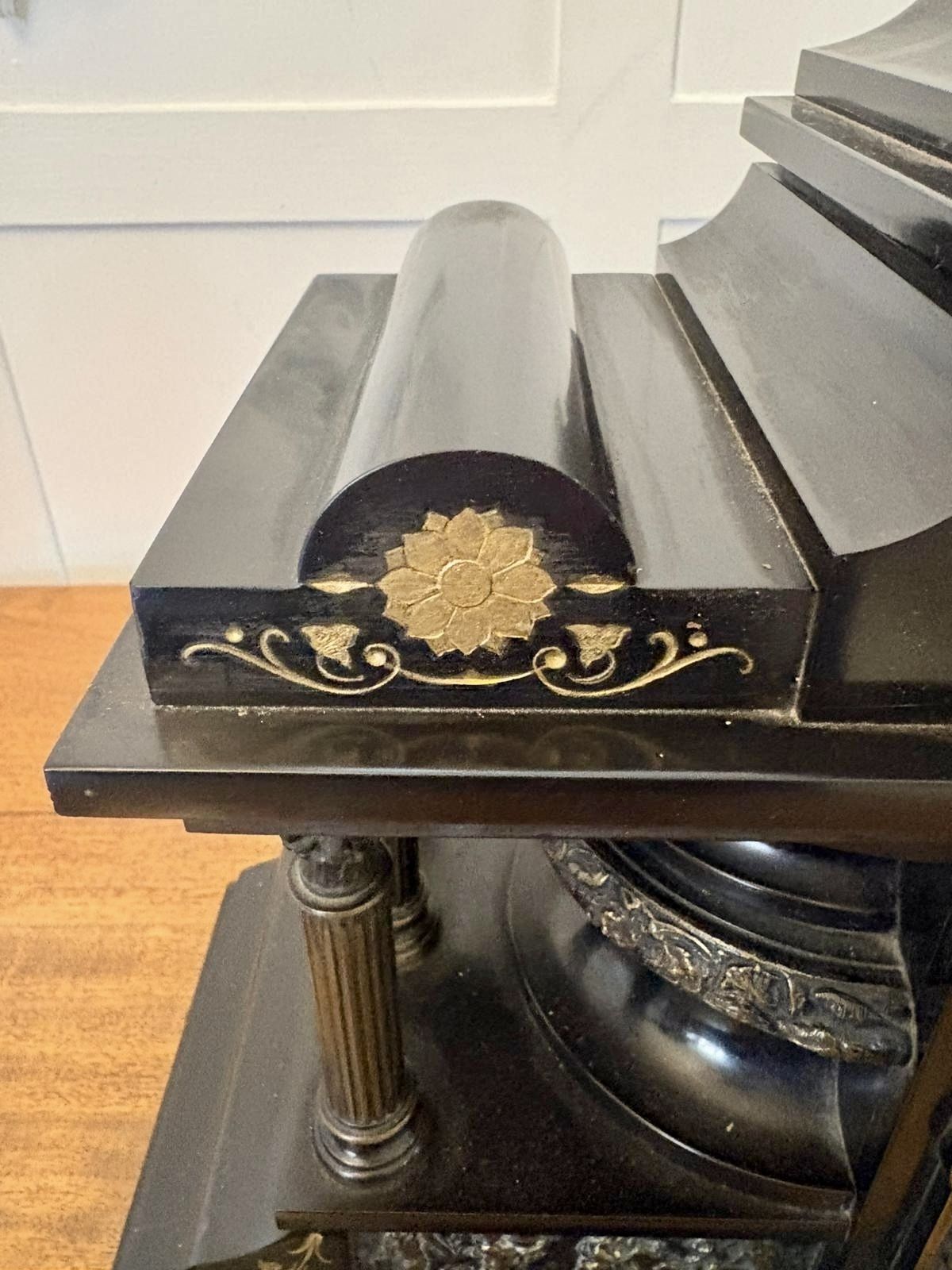 Antique Exceptional Large 19th Century Marble Mantel Clock By Philippes Paris – 8 Day Movement photo buy