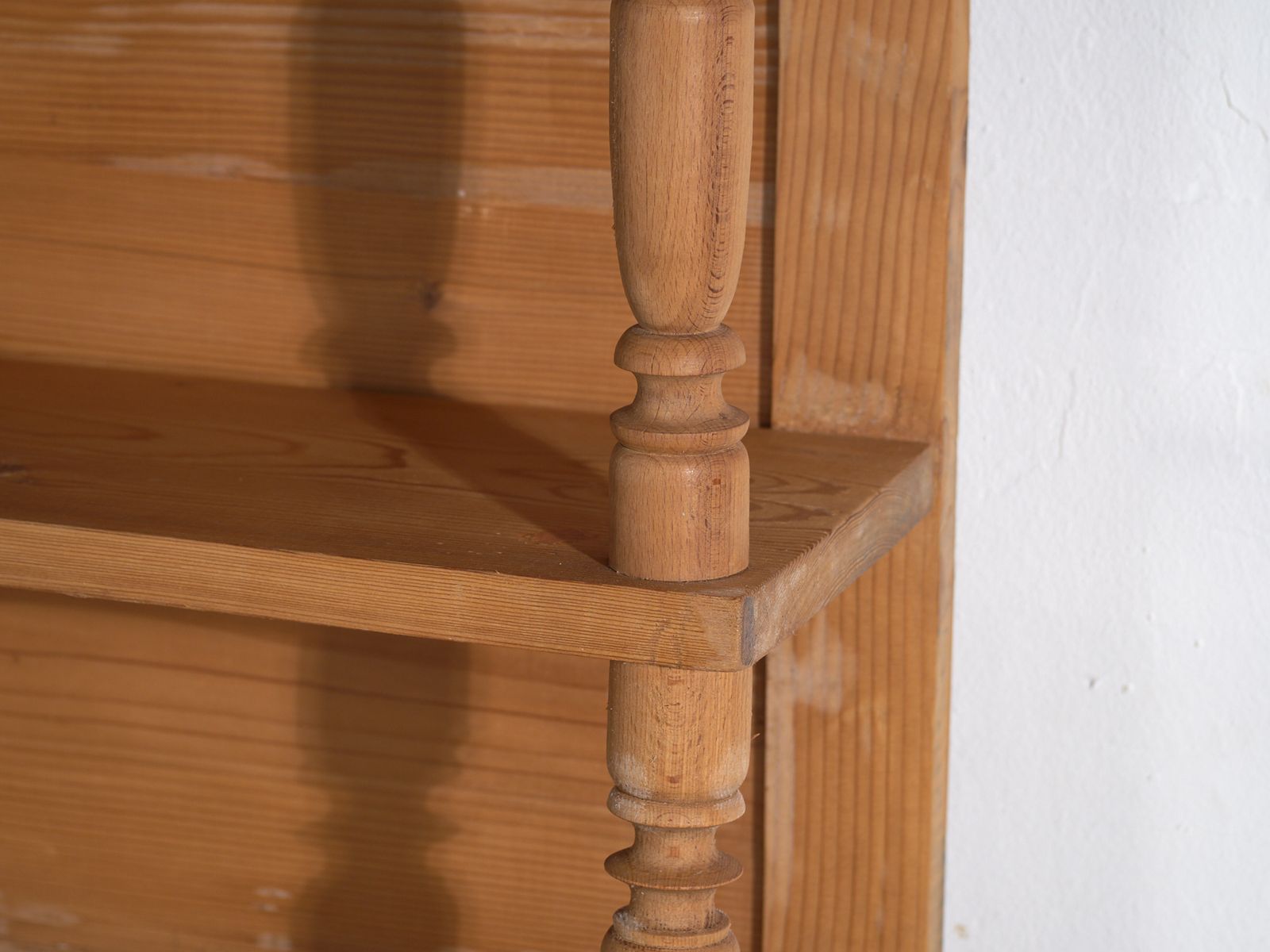 Antique Pine Kitchen Dresser – Rustic European Cupboard With Shelves – Circa 1940 photo buy
