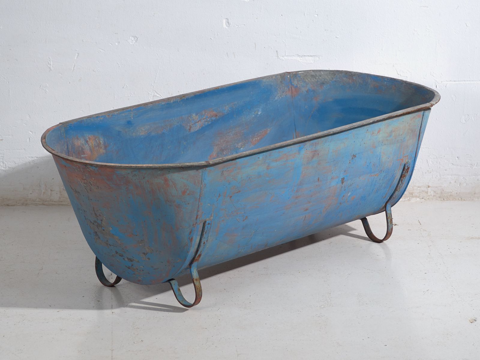 Antique Galvanized Zinc Bathtub – European Industrial Tub – Circa 1900 #2 photo buy