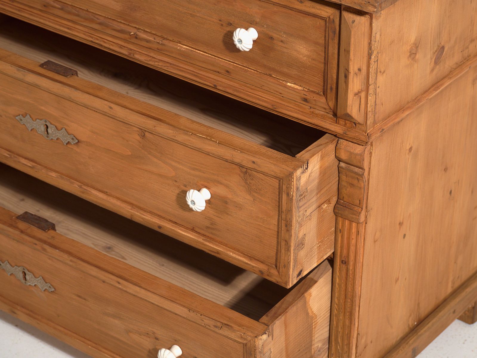 photo furniture Antique Solid Pine Chest Of Drawers – Rustic European Dresser – Circa 1900