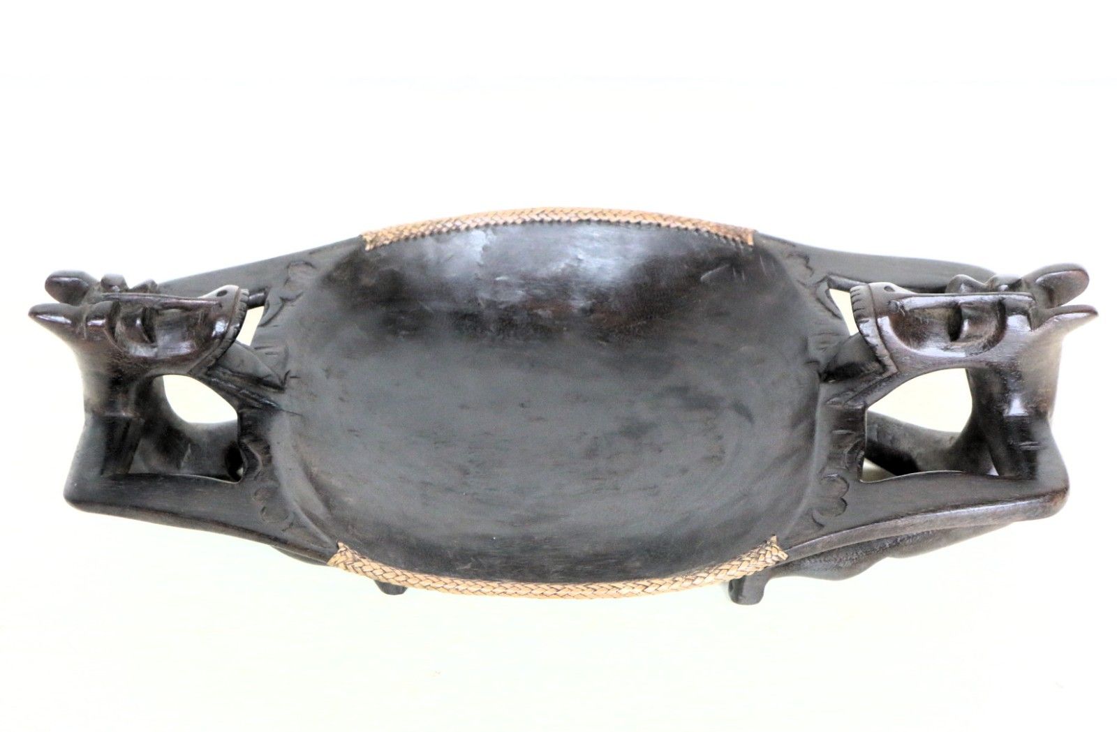 Vintage Dayak Chieftain's Wooden Bowl From The Borneo Region Hand Carved photo furniture