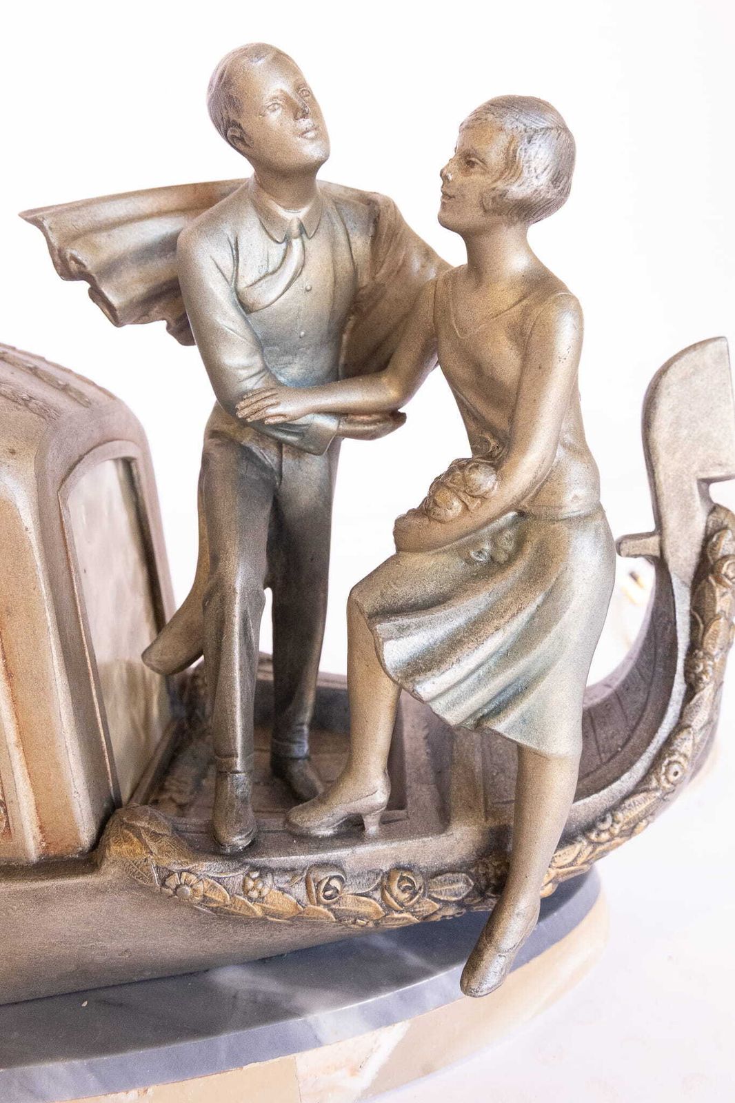 Art Deco Gondola  Table Lamp P Sega France 1920s photo Lighting