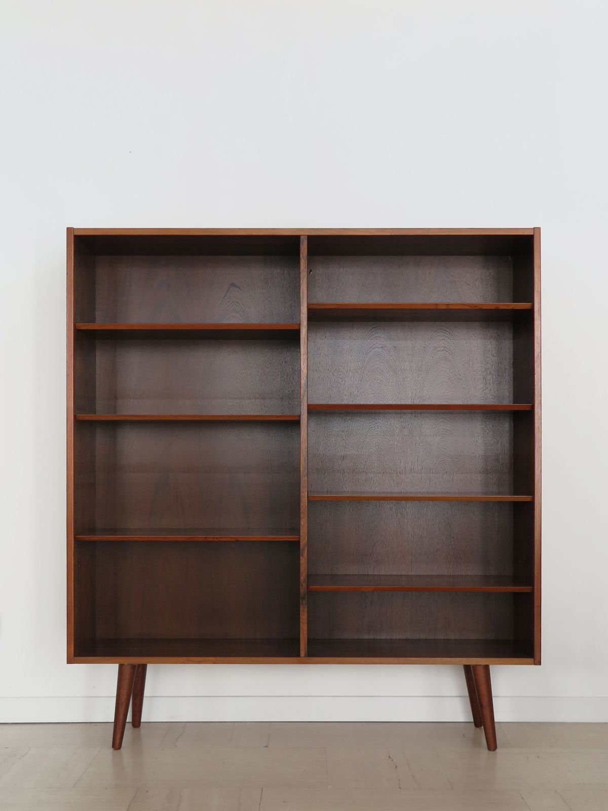 Scandinavian Gunni Omann Dark Wood Bookcase, Denmark 1960s