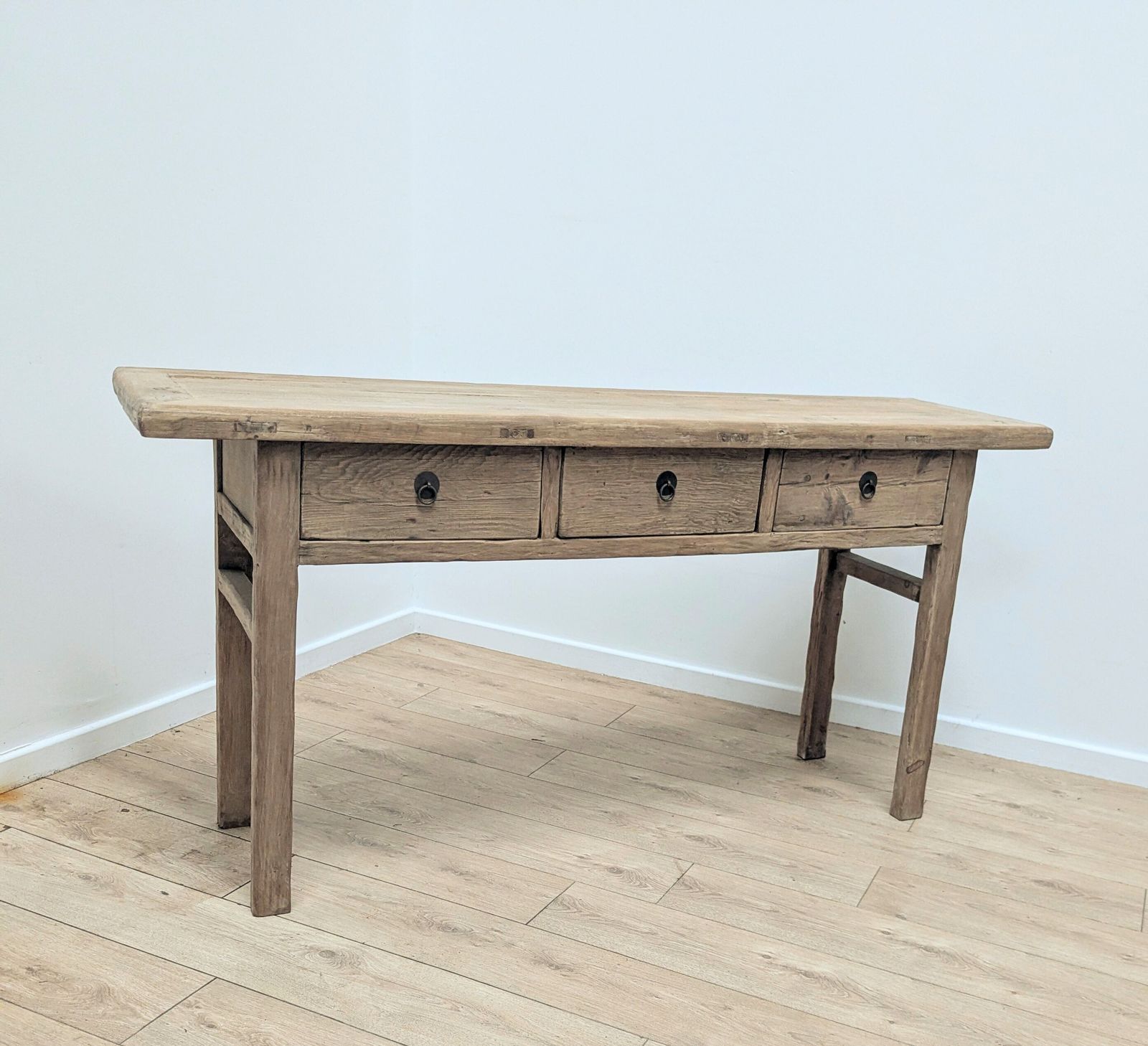 Vintage Reclaimed Elm Drawer Console Delivery Available 0286. photo for sale