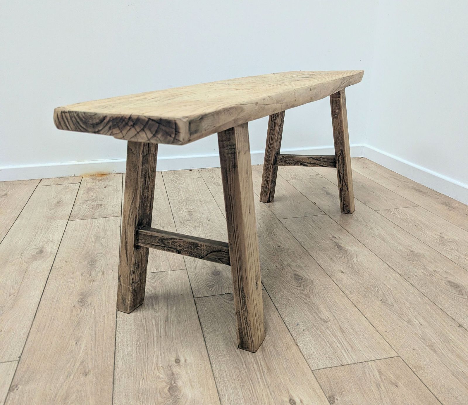 Vintage Chunky Rustic Reclaimed Elm Coffee Table  Delivery Available 0282. photo vintage