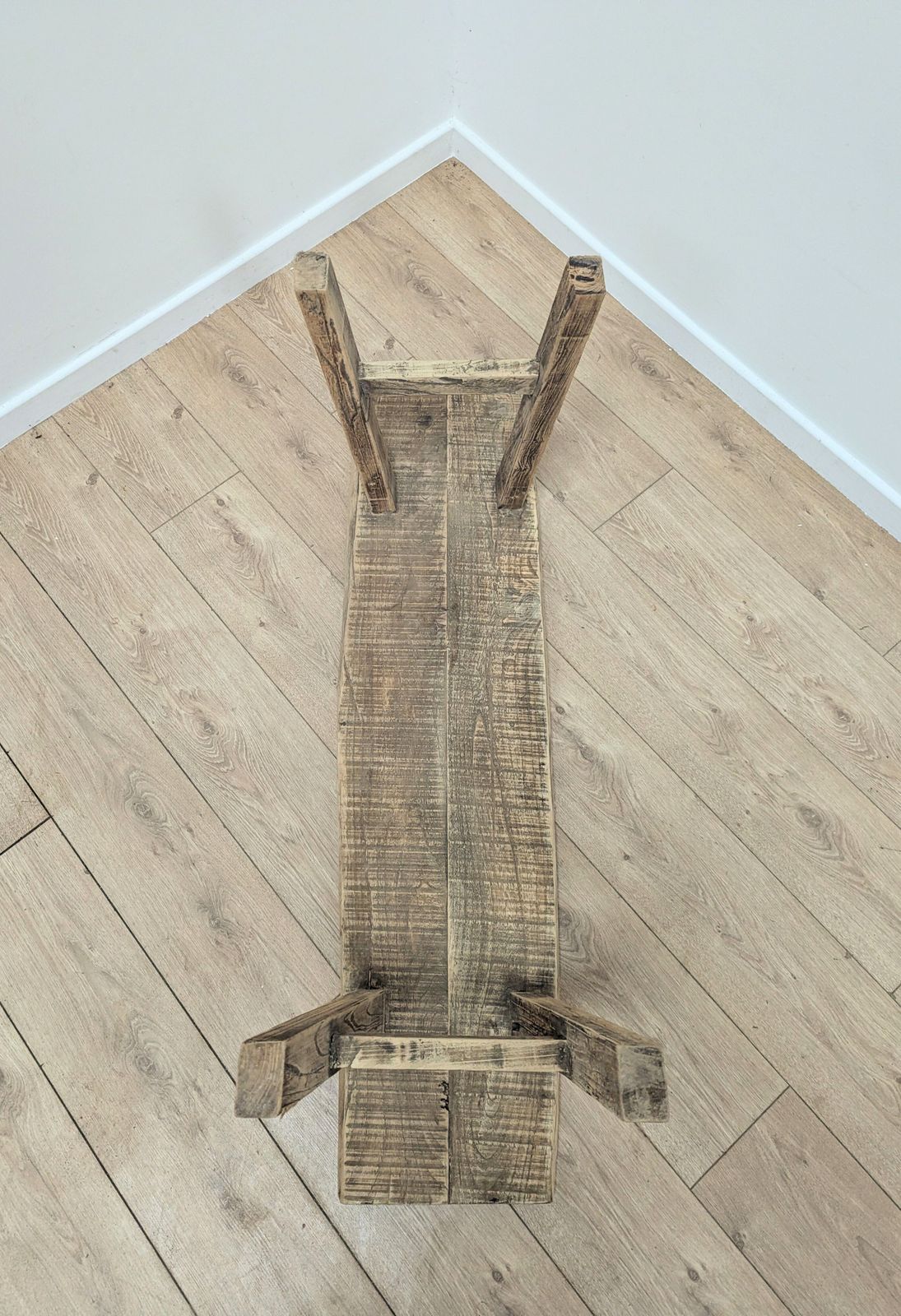 475.0 Vintage Chunky Rustic Reclaimed Elm Coffee Table  Delivery Available 0282. photo