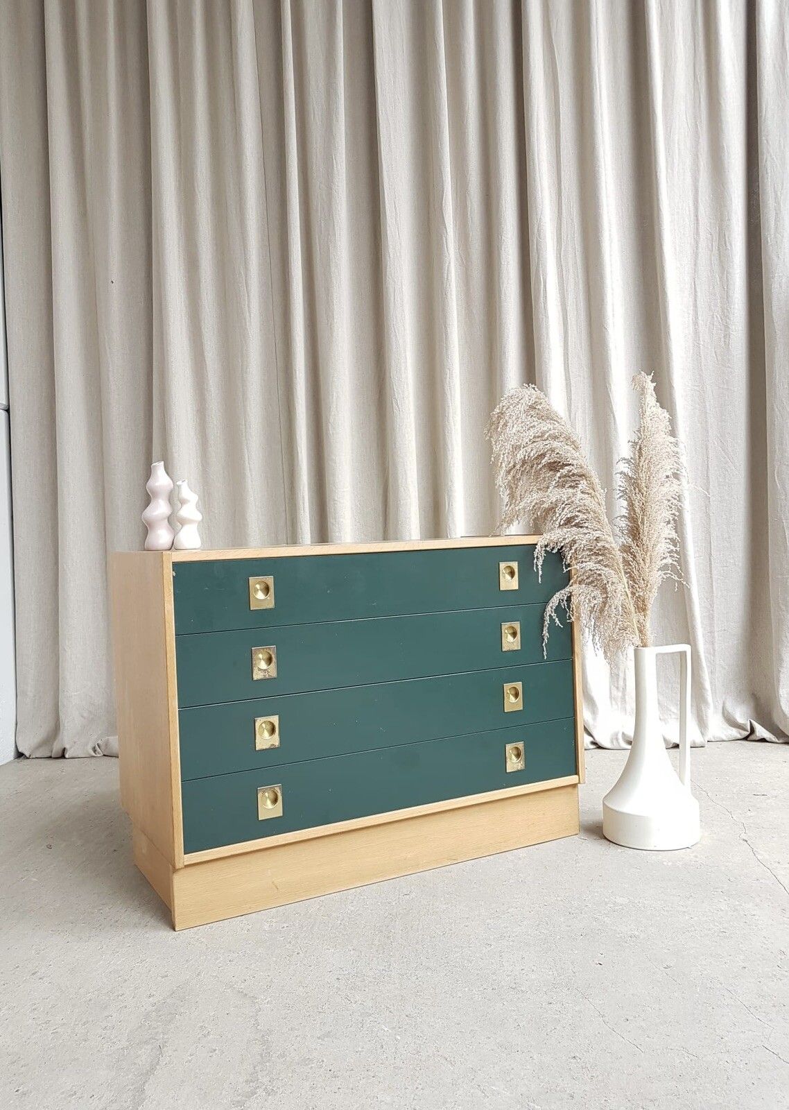 Vtg Mid Century Danish Oak Chest Of Drawers Scandinavian Style Retro R191 photo furniture