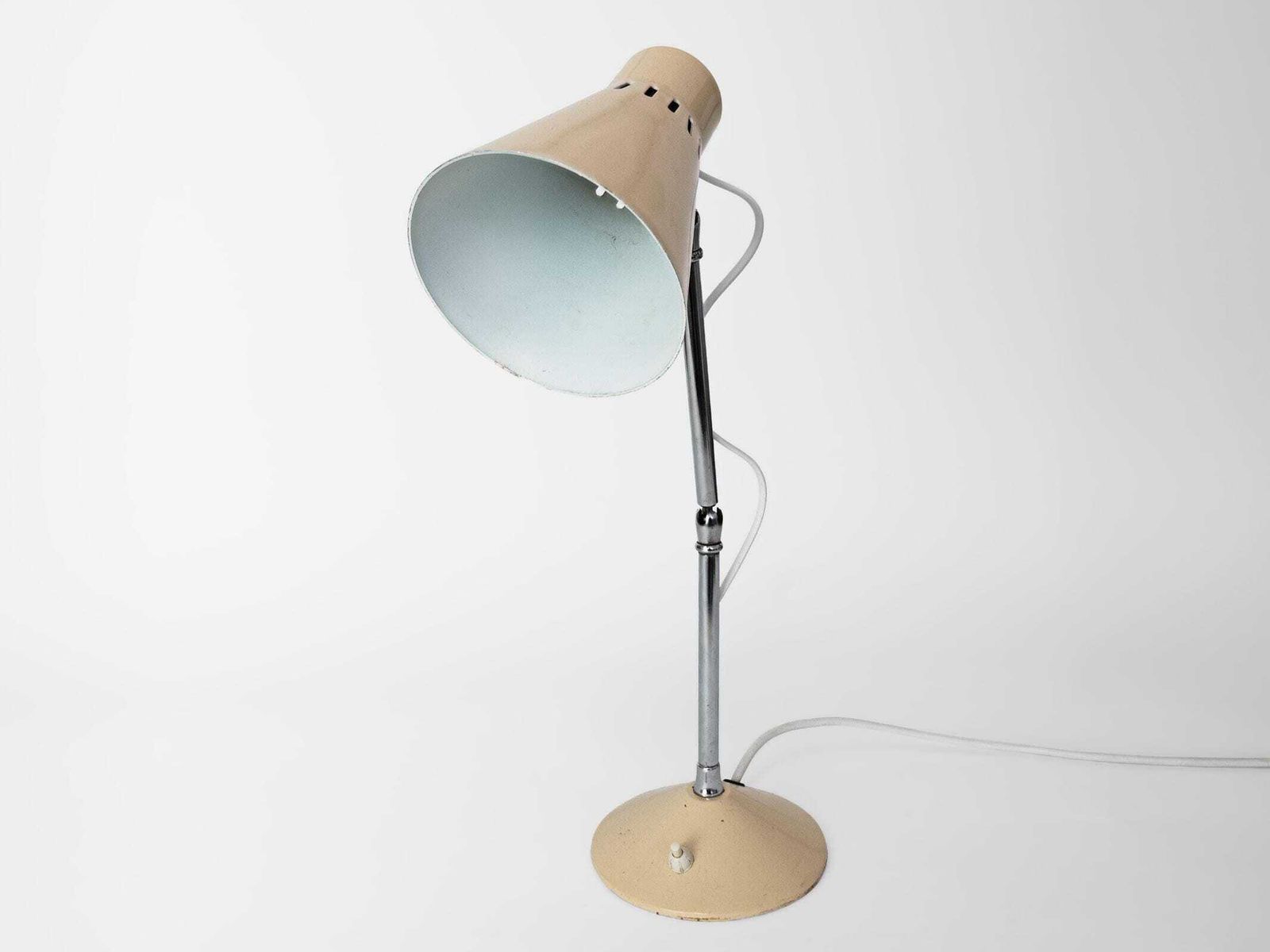 1960s Pifco Desk Lamp – Adjustable Chrome Neck, Mid Century Modern Lighting photo for sale