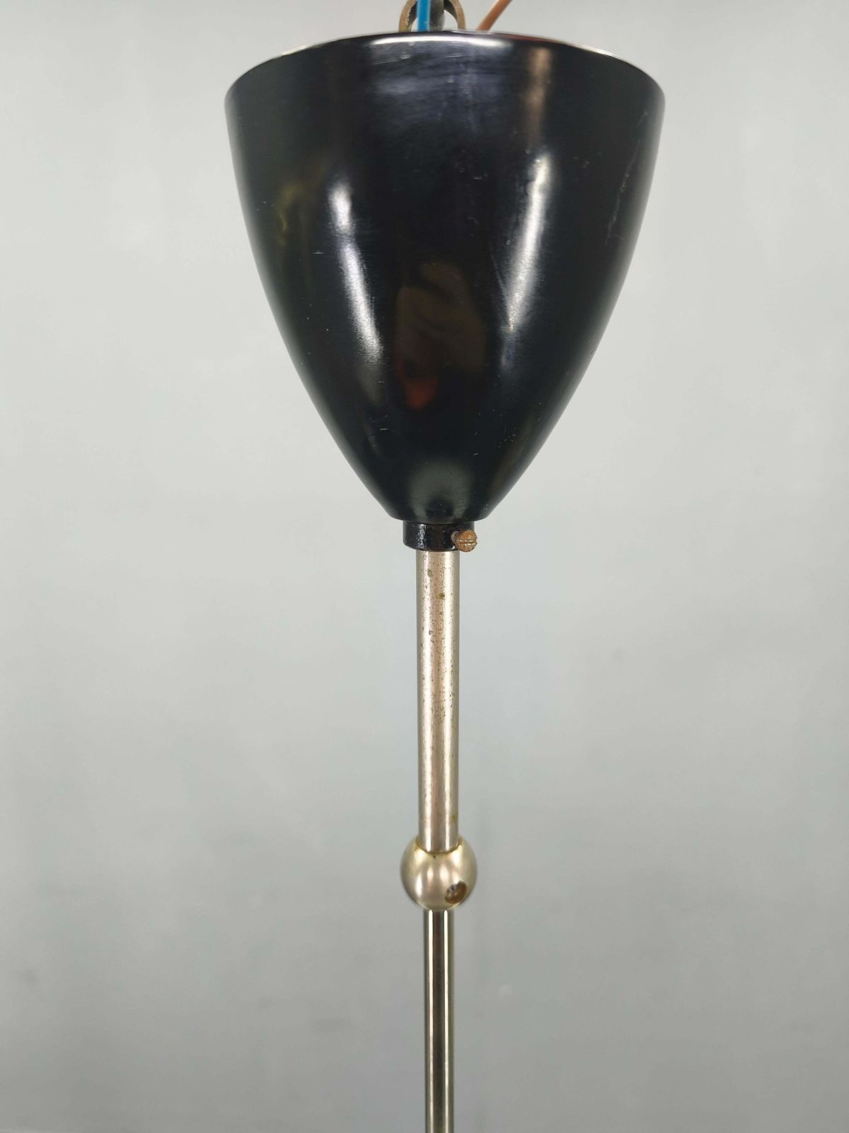 Adjustable Czech Pendant Light, Opaline Glass, 1970s photo vintage