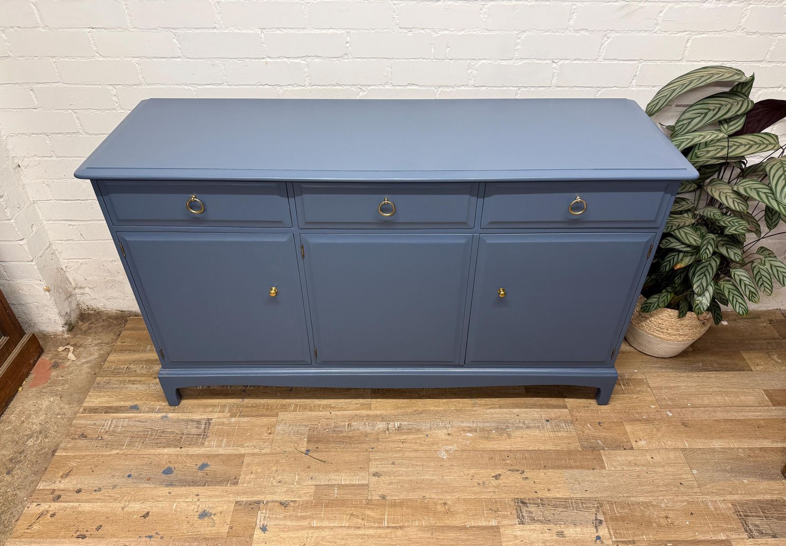 Stag Minstrel Sideboard / Painted To Order In Benjamin Moore “Evening Dove” photo 840.0
