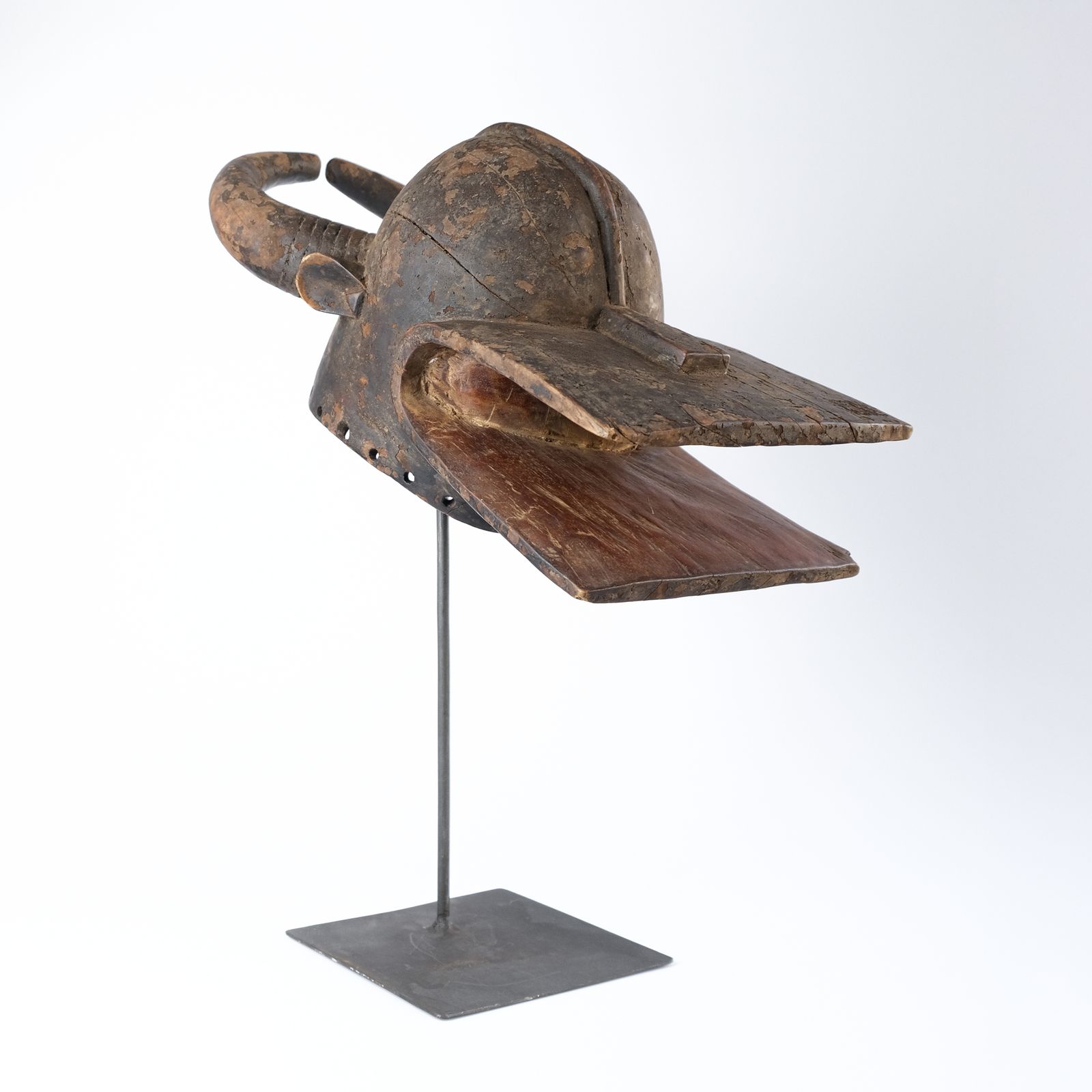 Chamba "Lang Gbadna" Bush Cow Helmet Mask, Africa, Mid 20th Century