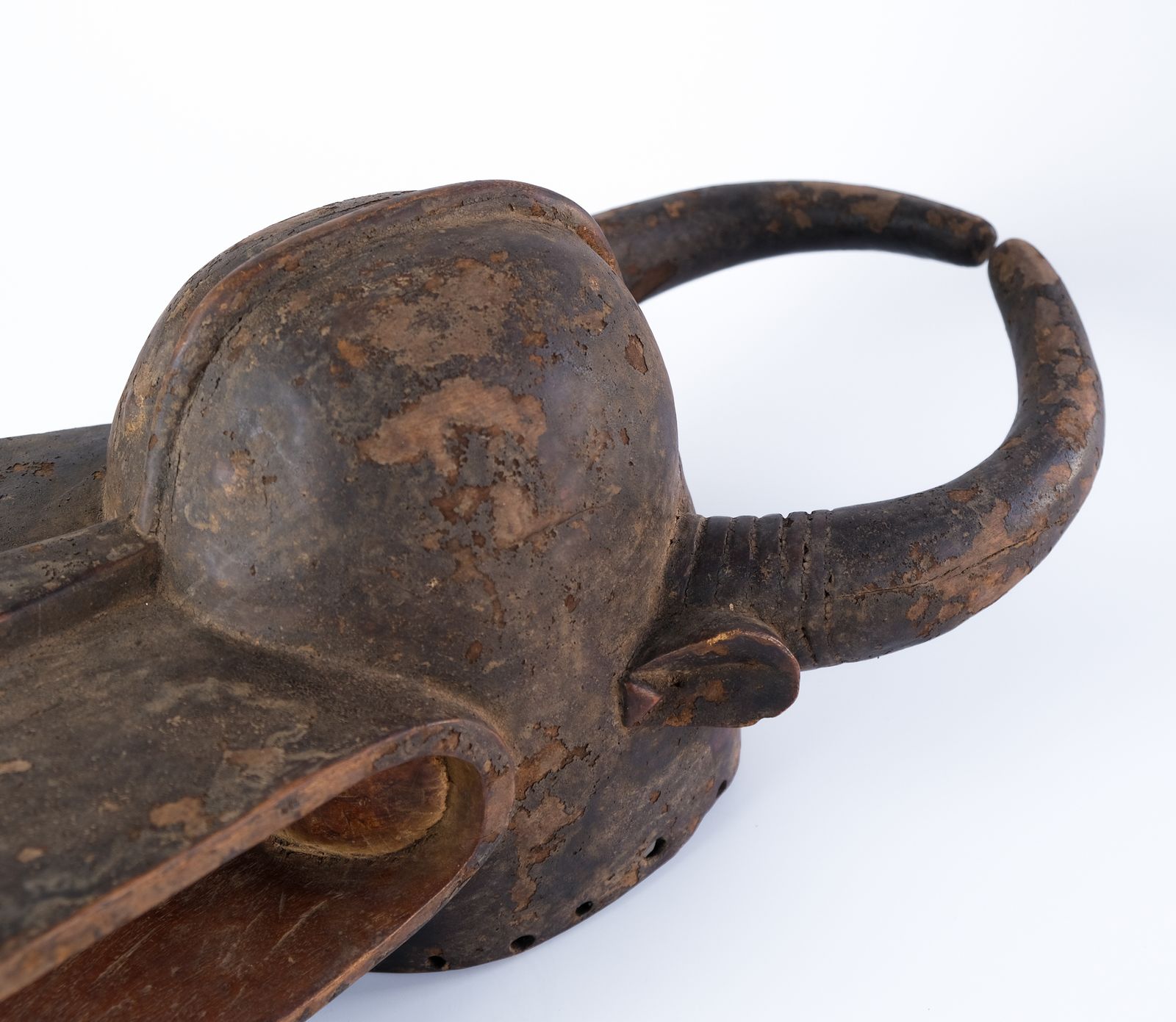photo furniture Chamba "Lang Gbadna" Bush Cow Helmet Mask, Africa, Mid 20th Century