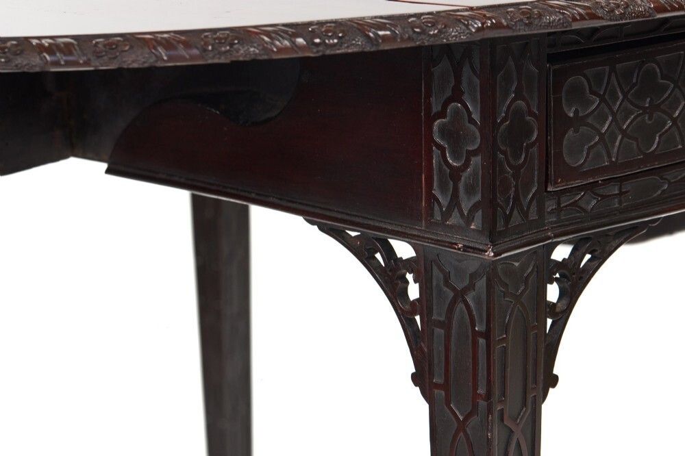 Fine Chippendale Revival Carved Mahogany Pembroke Table Circa 1900 photo Furniture
