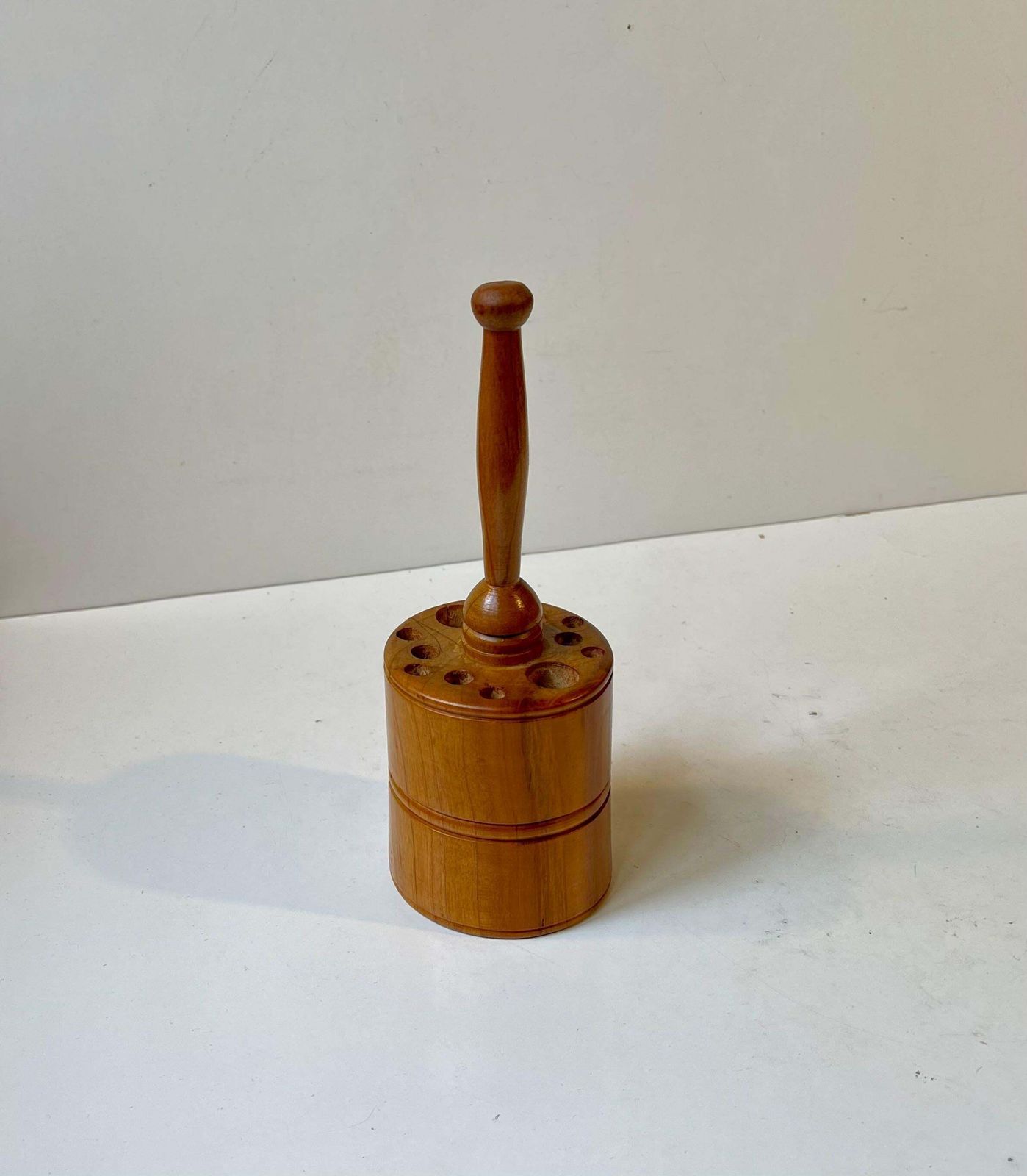 Swedish Mid Century Mallet Tool Or Pencil Holder In Walnut, 1950s photo 233.0