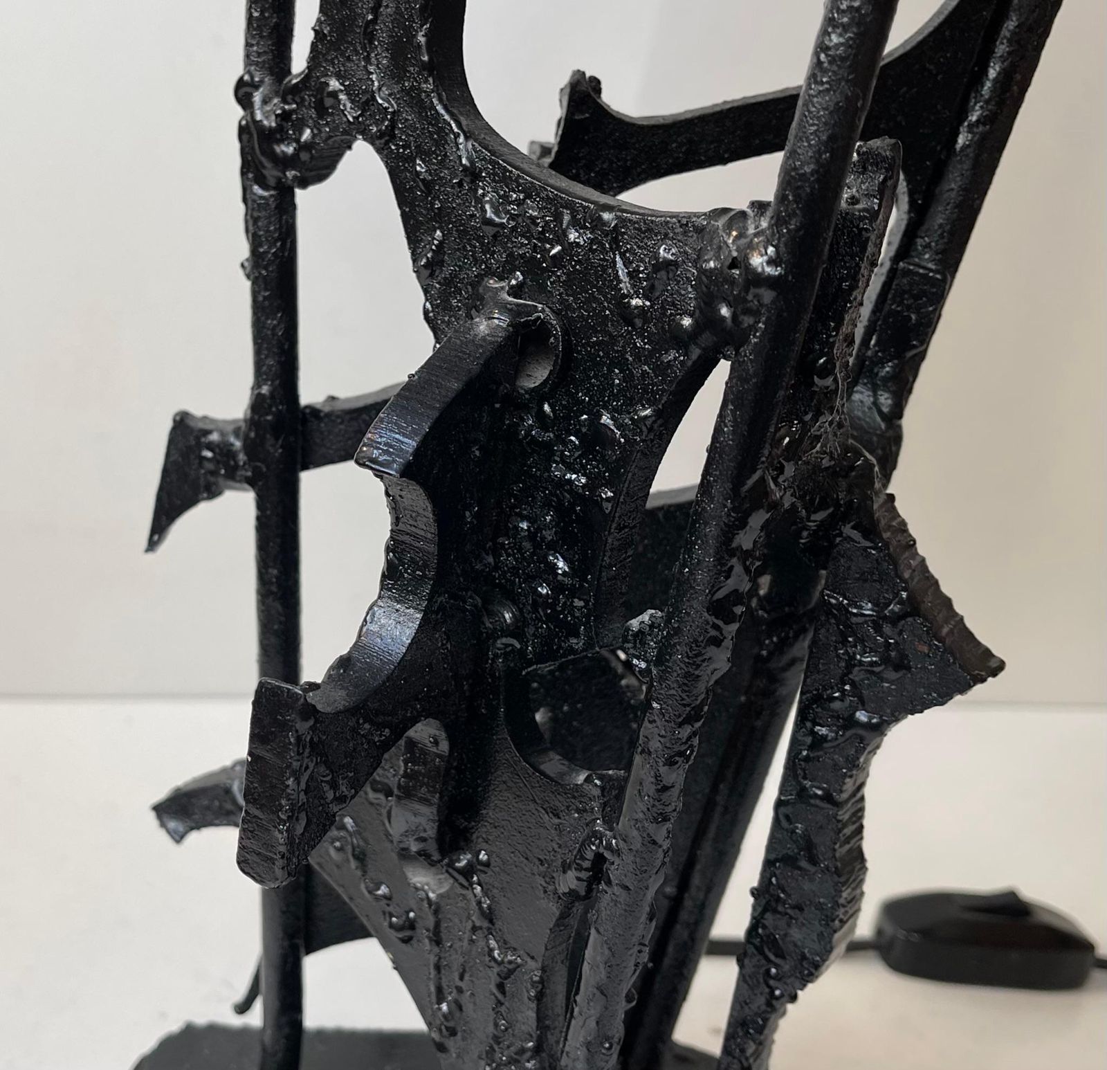 Sculptural Brutalist Steel Table Lamp In The Style Of Harry Balmer, 1970s photo vinterior