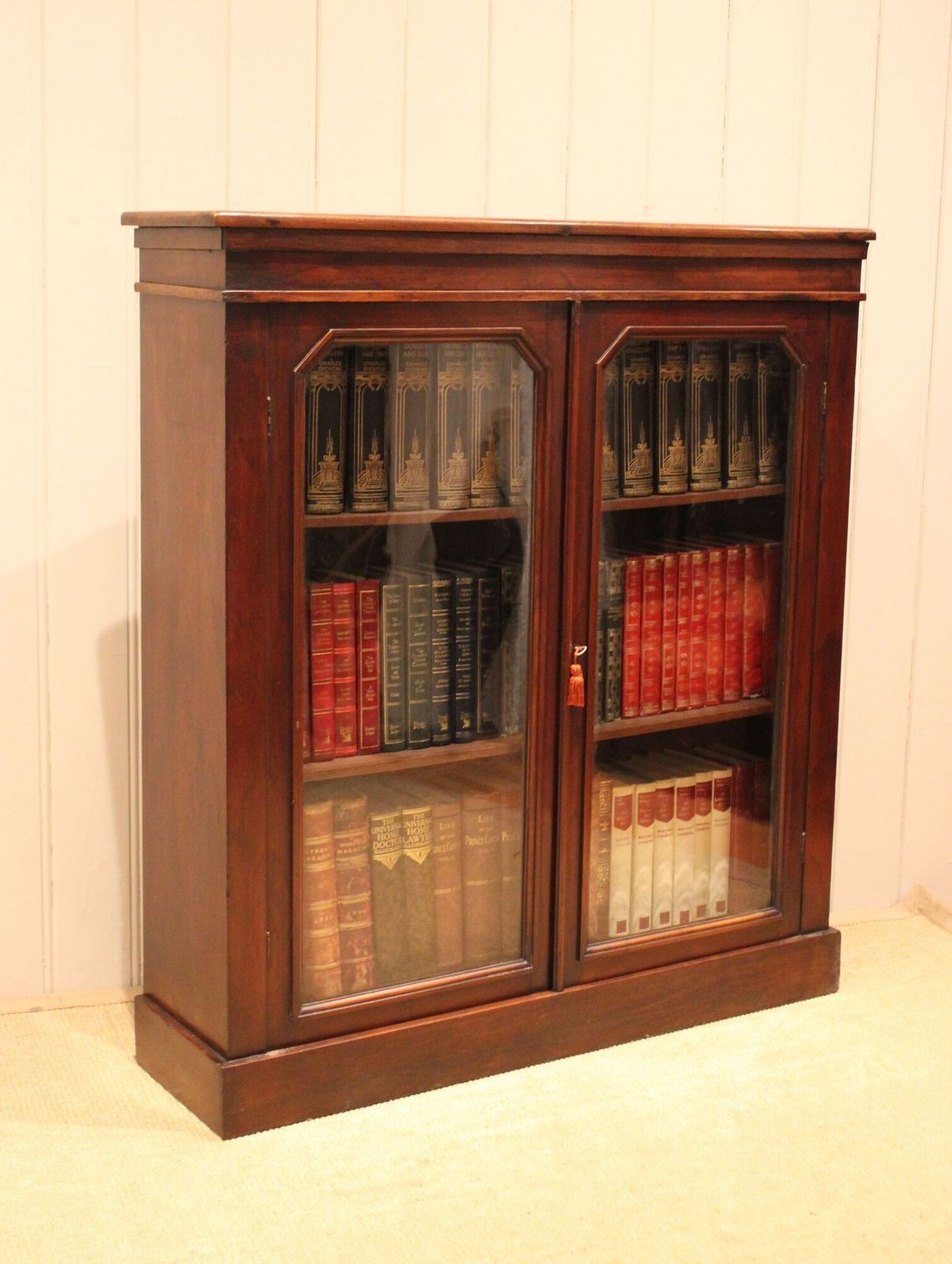 Late 19th Century Mahogany Glazed Mahogany Bookcase photo 385.0