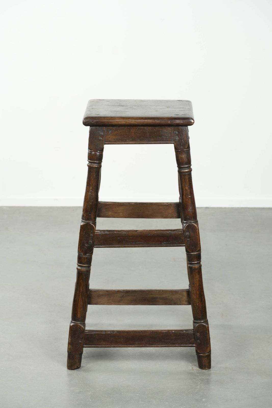 Unique Tall Antique English Oak Stool/Joint Stool From The 18th Century With A Beautiful Patina And Lovely Colors. photo Furniture