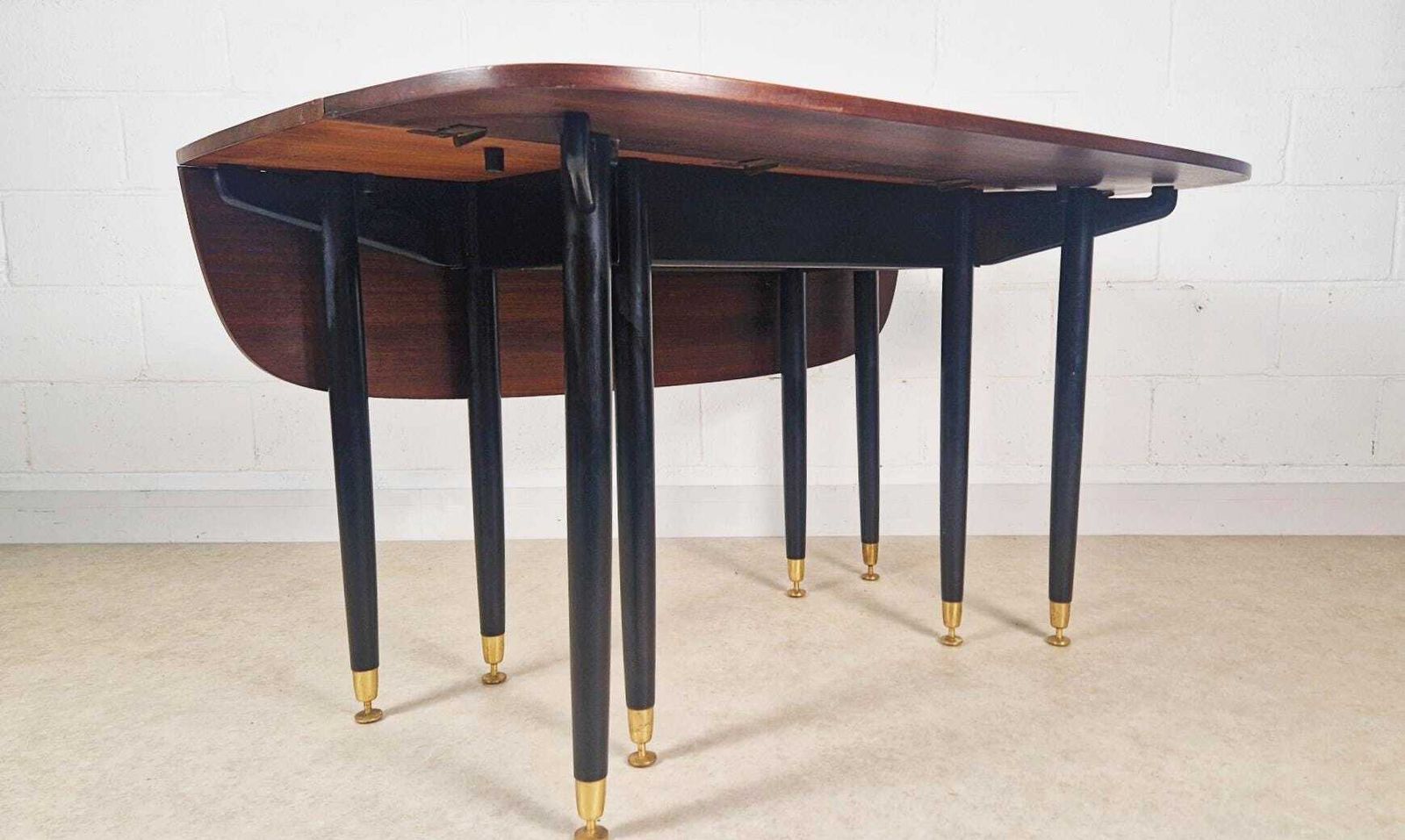 Vintage Mid Century G Plan Gold Label Liberanza Tola & Black Drop Leaf Dining Table Pg116 photo vintage