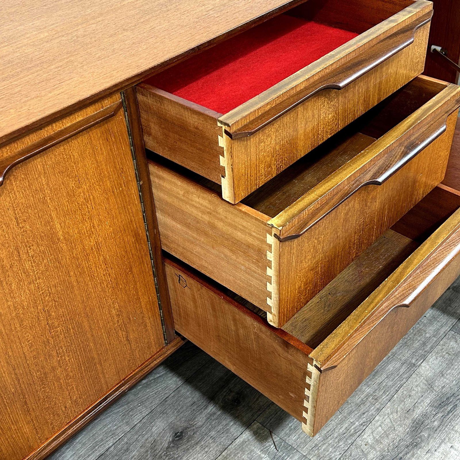 Stylish Mid Century Teak Sideboard Morris Of Glasgow 1960's photo 595.0