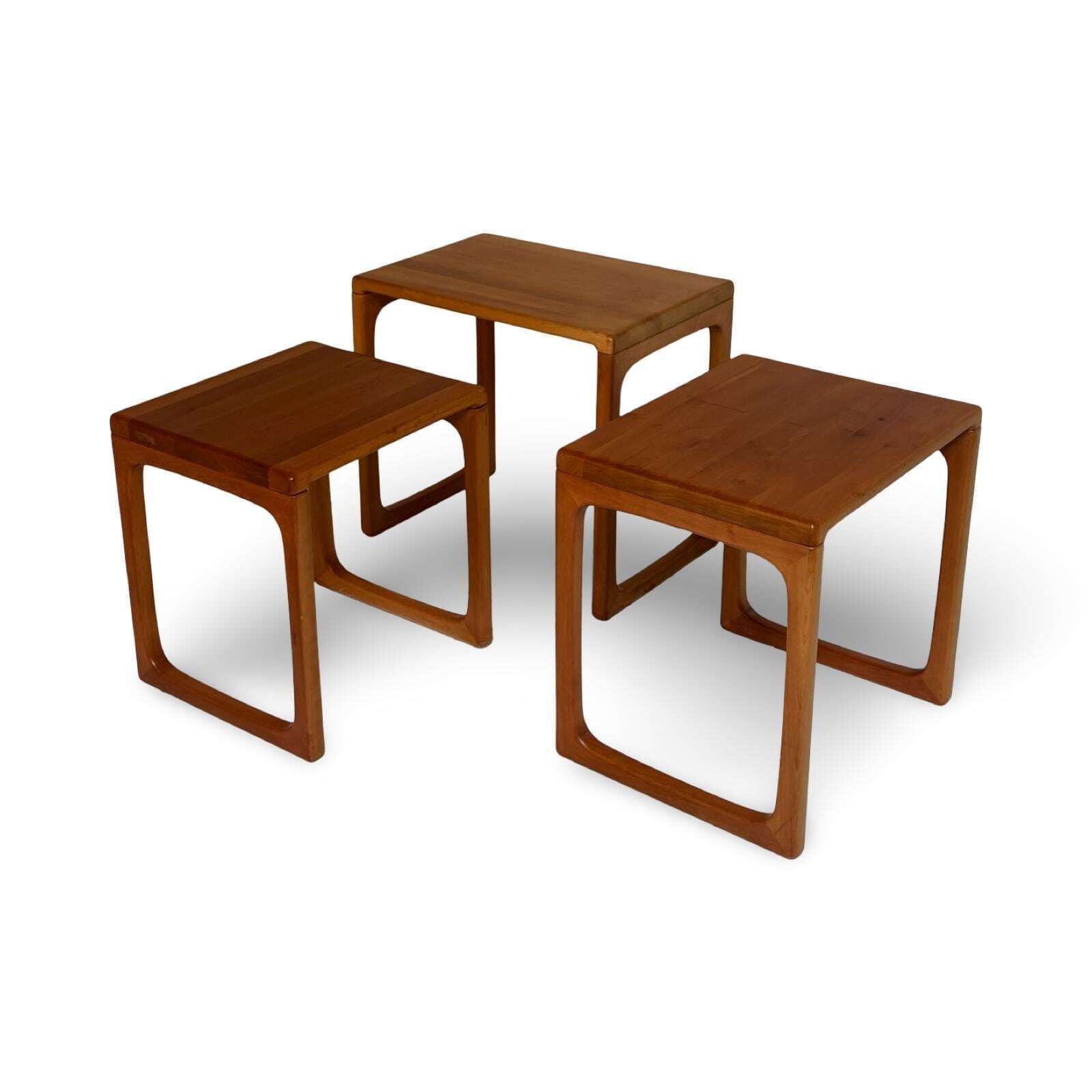 Br Gelsted   Mimi Set / Set Of Three   Nesting Tables   Teak Wood   Great Condition, Denmark Ca. 1960's