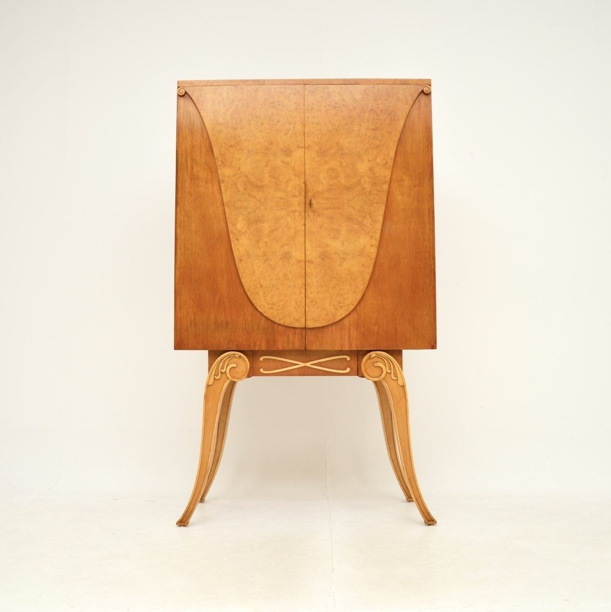 Art Deco Burr Walnut Cocktail Cabinet By Hille photo for sale