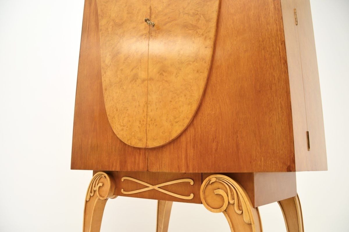 photo for sale Art Deco Burr Walnut Cocktail Cabinet By Hille