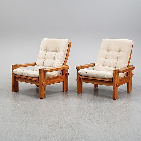 1 Of 2 Custom Retro Vintage Swedese Chair Lounge Armchair Mid Century 70s Danish photo for sale