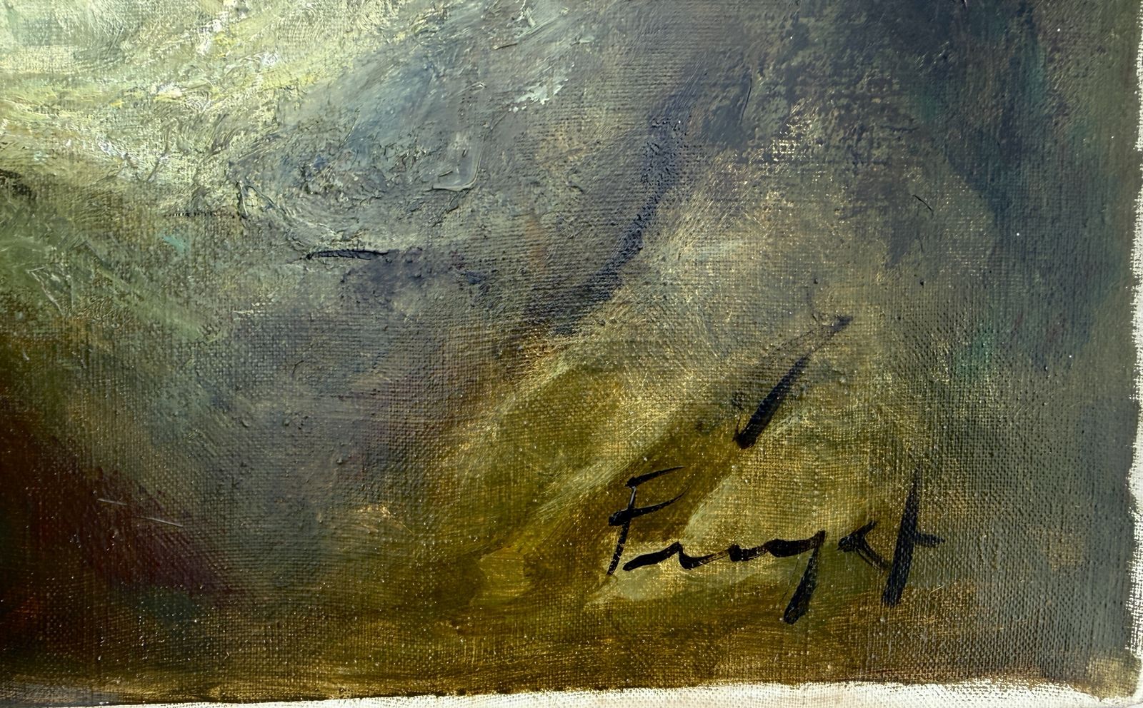 Jose Puyet Mid Century Spanish Romantic Couple Mantilla Portrait Figurative Oil 1970 photo for sale