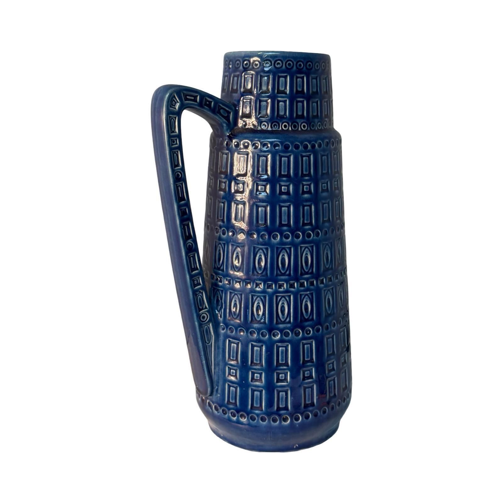 Kreuz Ceramic   West Germany   Floor Vase (Xl)  Pottery   Model 416   Inka Blue photo for sale