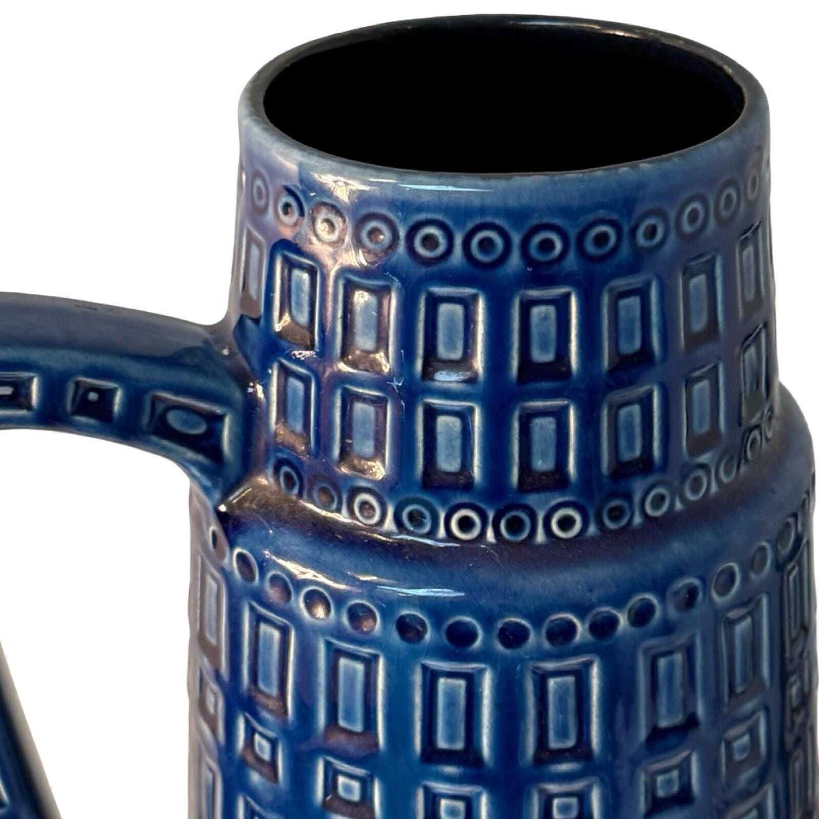 Kreuz Ceramic   West Germany   Floor Vase (Xl)  Pottery   Model 416   Inka Blue photo 210.0