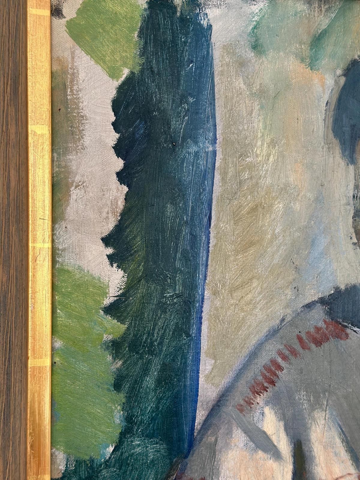 Art Original Mid Century Swedish Oil On Canvas – “Portrait Of A Man” By åke Winnberg – Vintage & Framed , 77 × 68 Cm (30.3" × 26.8") photo