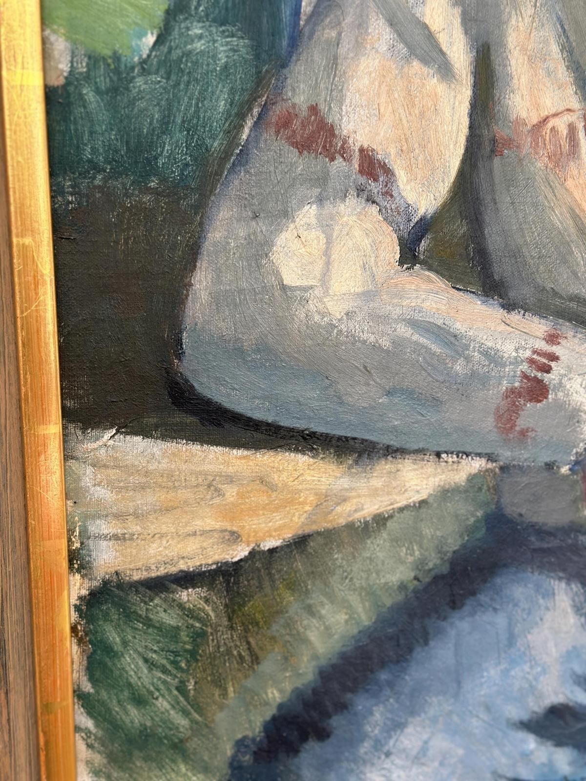 545.0 Original Mid Century Swedish Oil On Canvas – “Portrait Of A Man” By åke Winnberg – Vintage & Framed , 77 × 68 Cm (30.3" × 26.8") photo