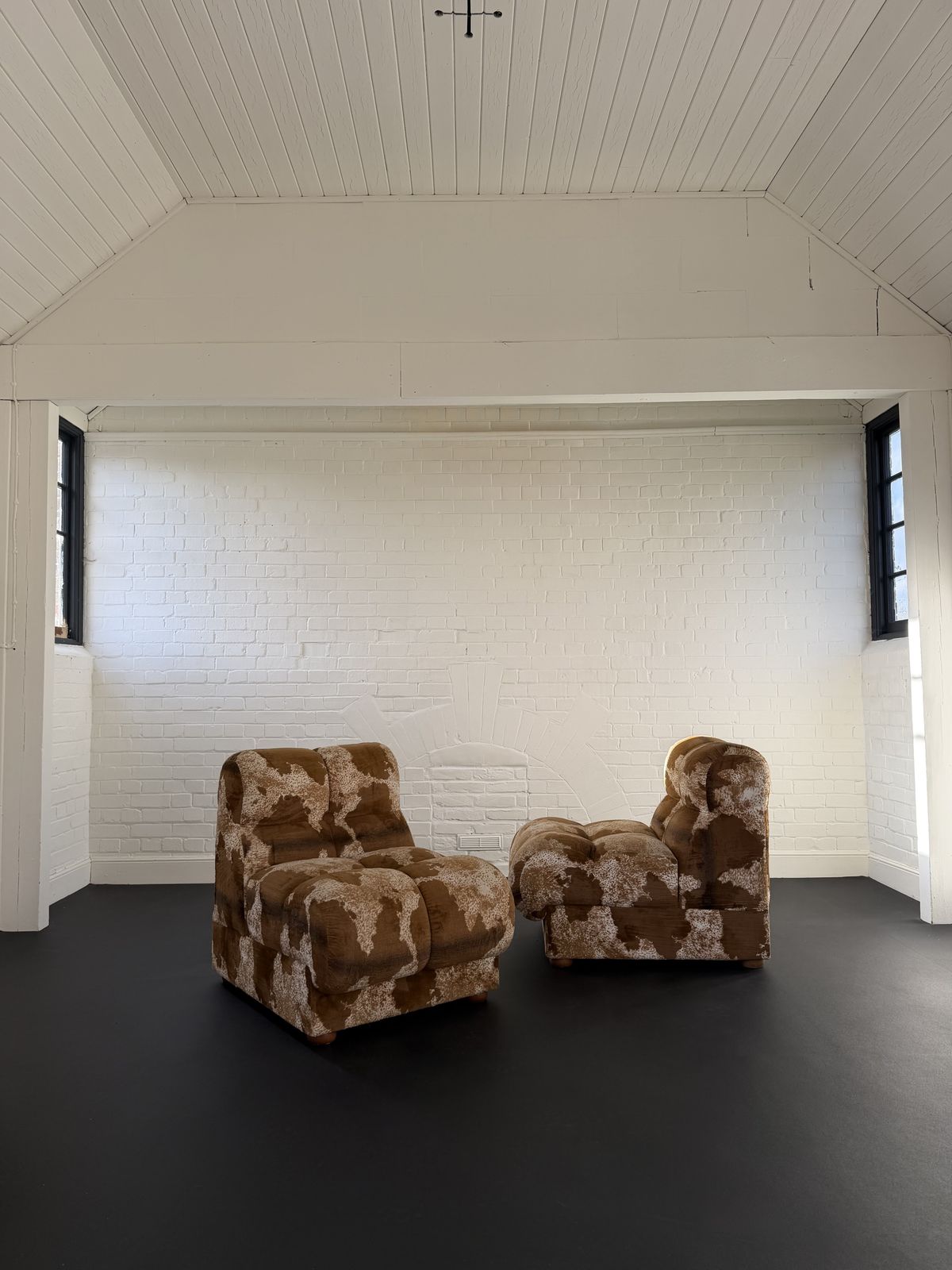 1970s, Pair Of Cow Print Lounge Chairs