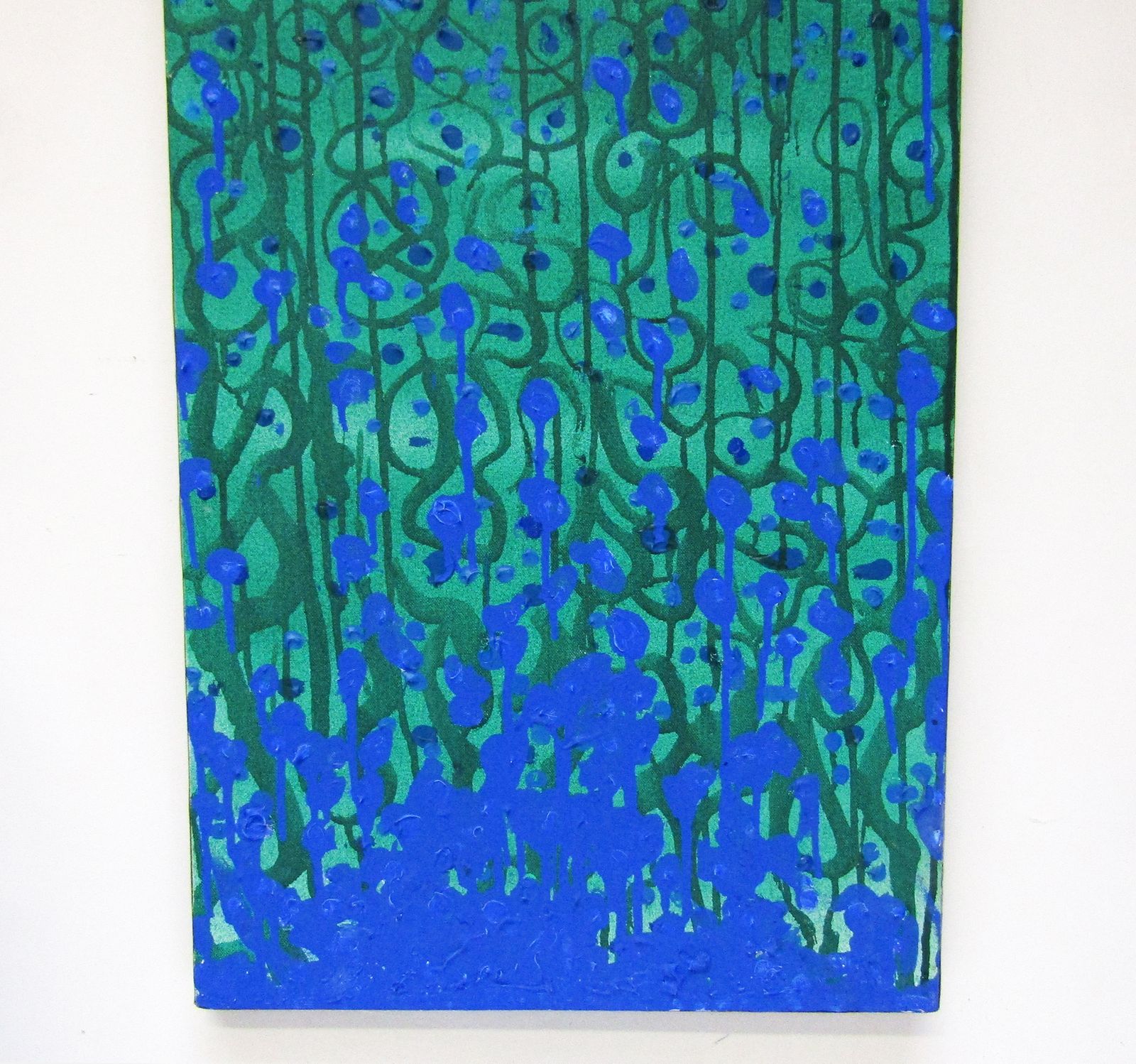 Large 1994 Abstract Acrylic On Canvas "Subaqua Garden" By John Plumb (1927–2008) photo buy
