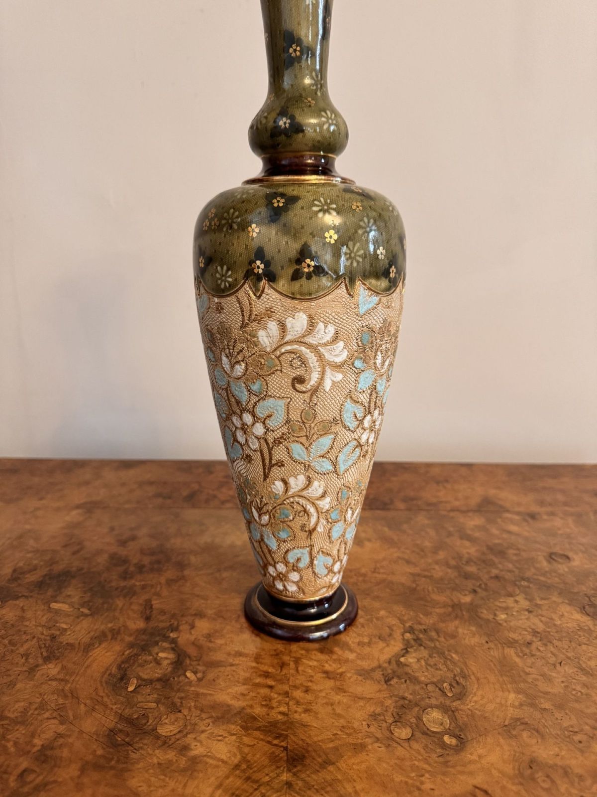 Elegant Quality Pair Of Antique Doulton Lambeth Vases photo 975.0
