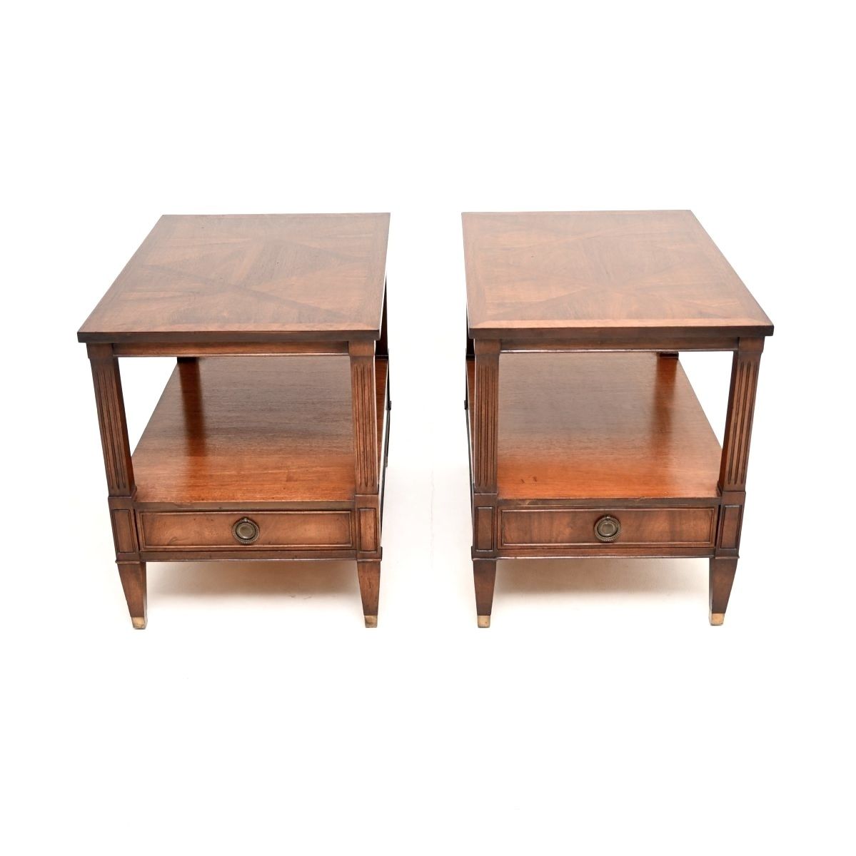 Pair Of Antique Georgian Style Mahogany Side Tables photo furniture