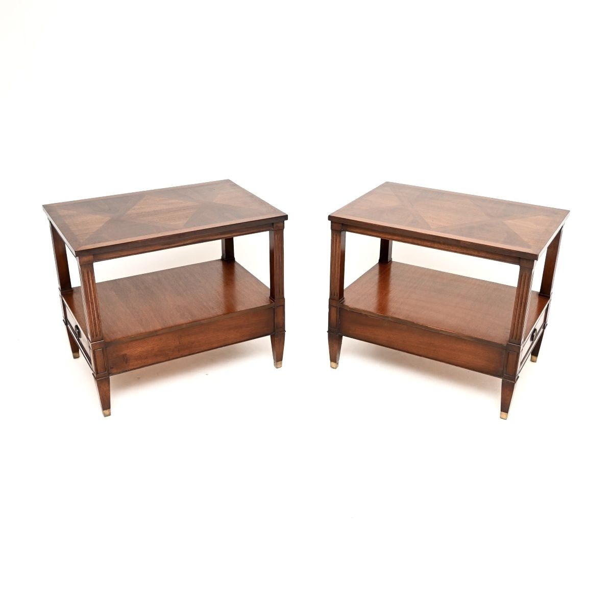 Pair Of Antique Georgian Style Mahogany Side Tables photo for sale
