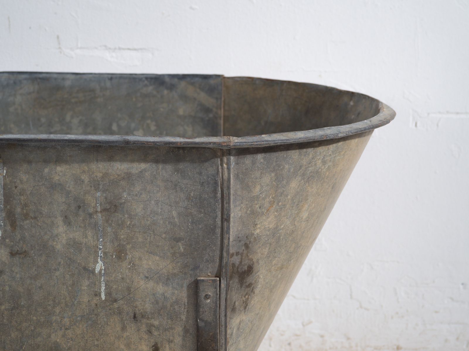 Antique Galvanized Zinc Bathtub – European Industrial Tub – Circa 1900 #7 photo vinterior