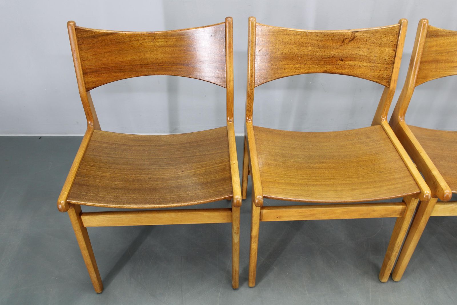 Mid Century Danish Dining Chairs In Afzélie And Beech, Set Of Four photo for sale
