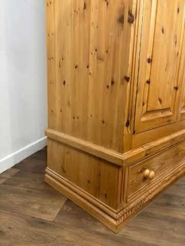 Modern Pine Double Wardrobe, 21st Century photo buy