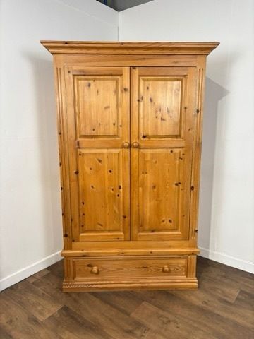 Modern Pine Double Wardrobe, 21st Century