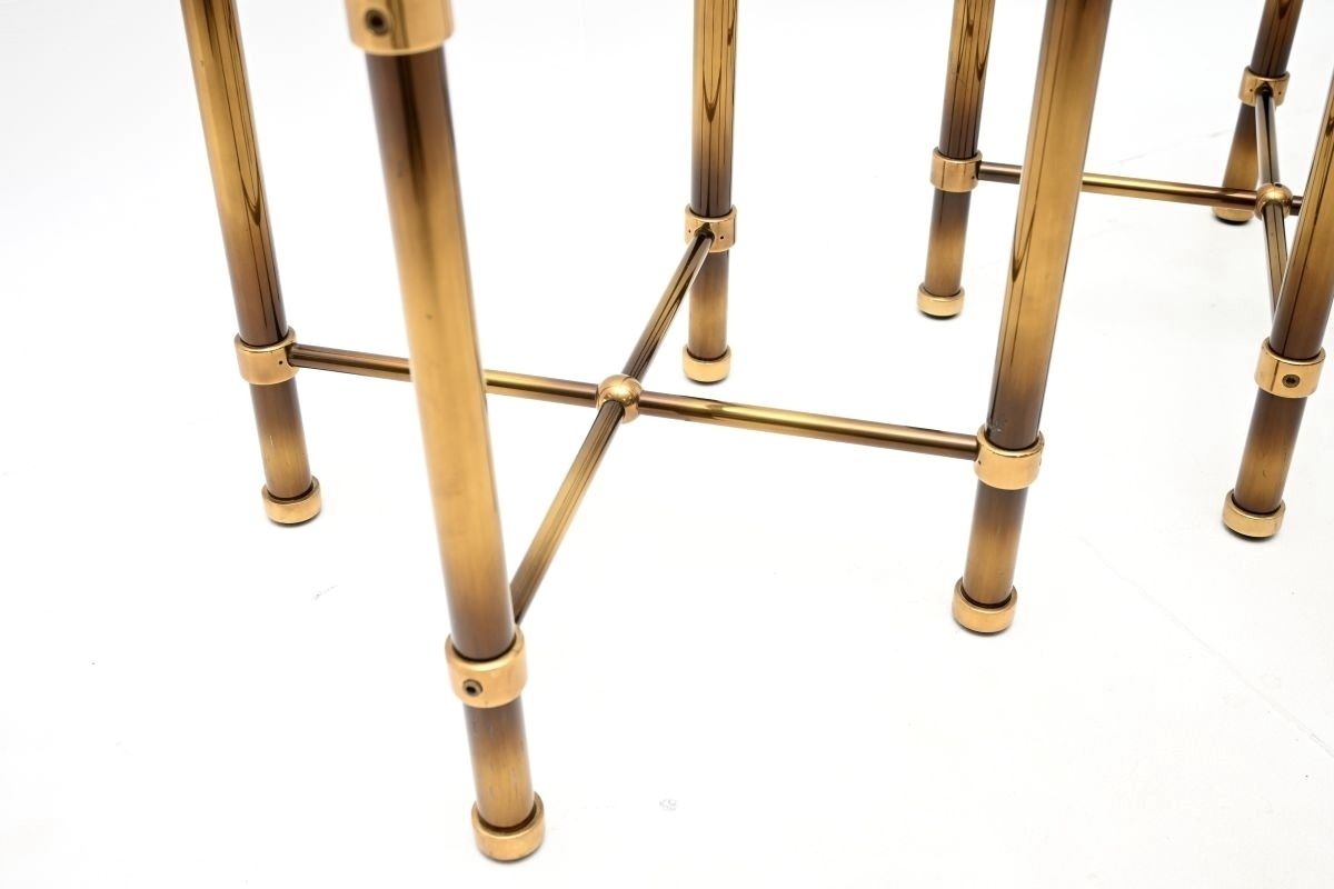 Pair Of Vintage French Brass And Glass Side Tables photo buy