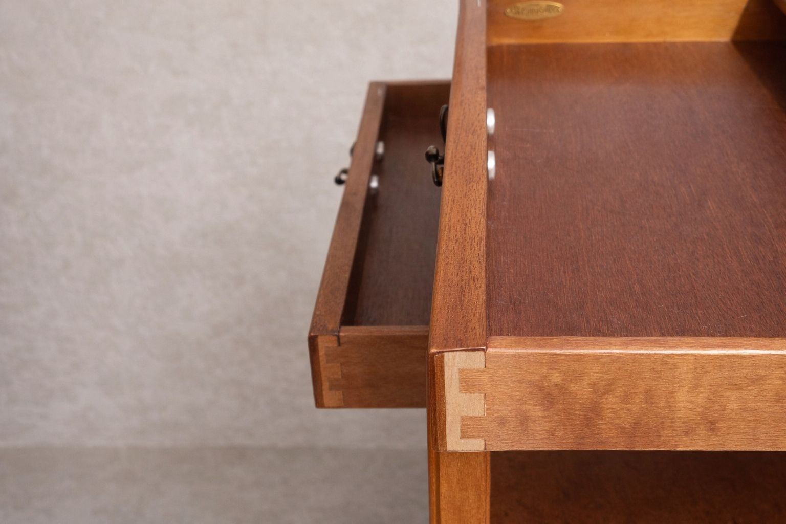 Pair Of English Yew Wood Bedside Tables By Reprodux (Bevan Funnell), C.1980s–199 photo for sale