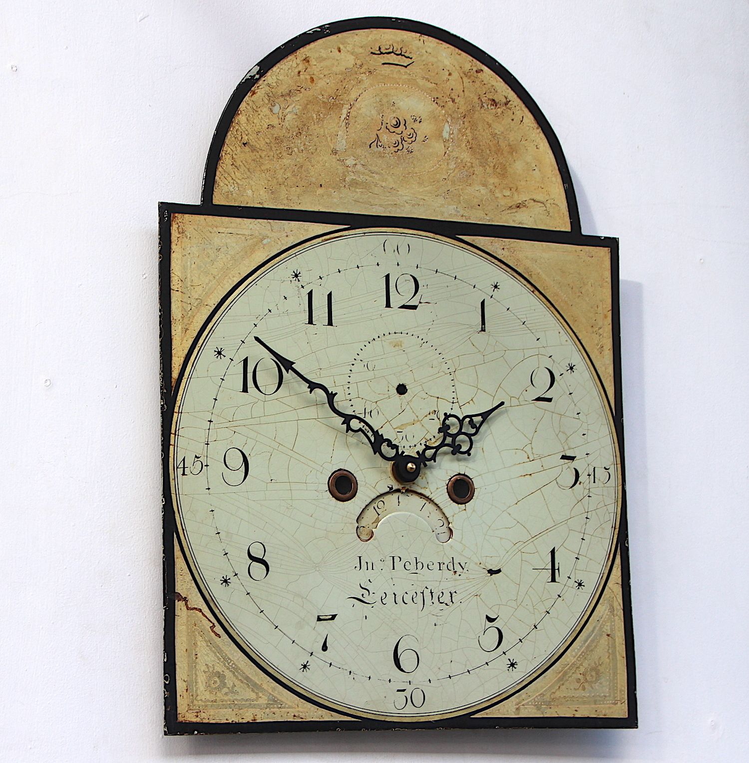 Original 18th Century Iron Grandfather/Longcase Clock Dial. Fully Guaranteed. London Timepiece photo for sale