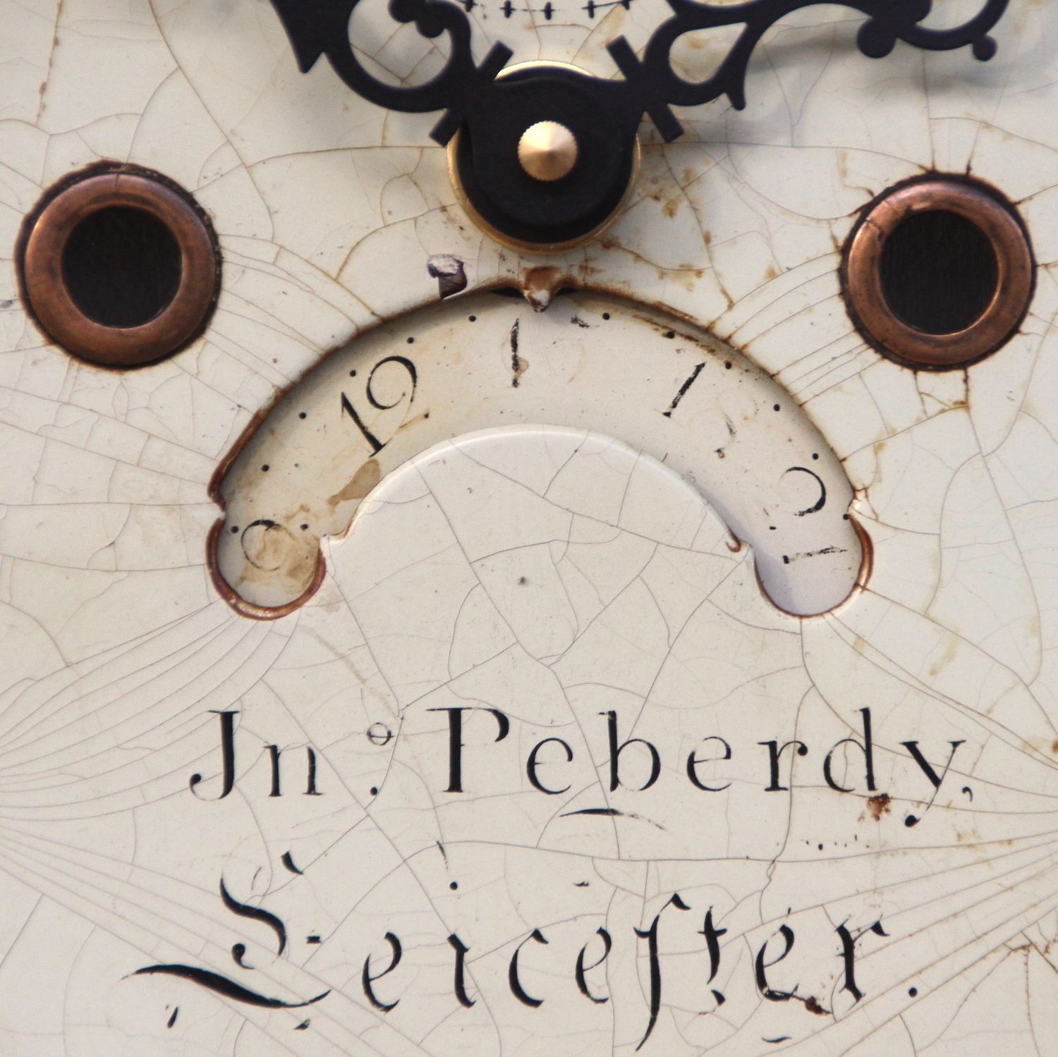 Original 18th Century Iron Grandfather/Longcase Clock Dial. Fully Guaranteed. London Timepiece photo vinterior