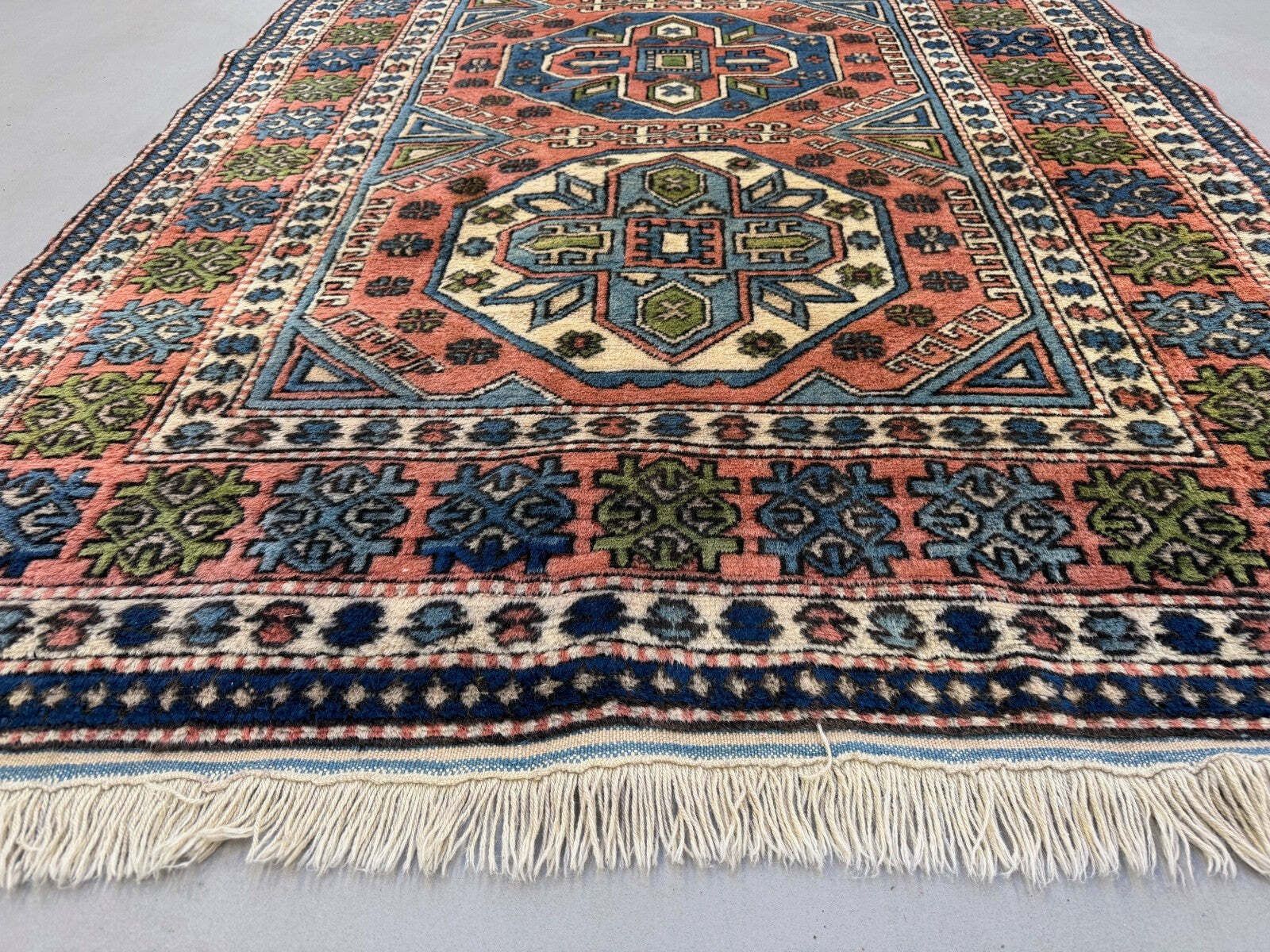 Turkish Kazak Rug 270x166 Cm Vintage Carpet, Tribal Handwoven Large 2526 photo buy