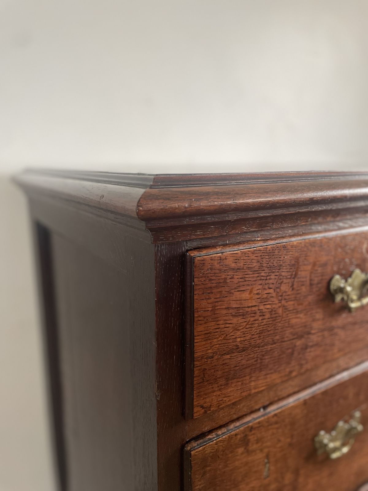 Furniture An Antique Oak Chest Of Drawers photo